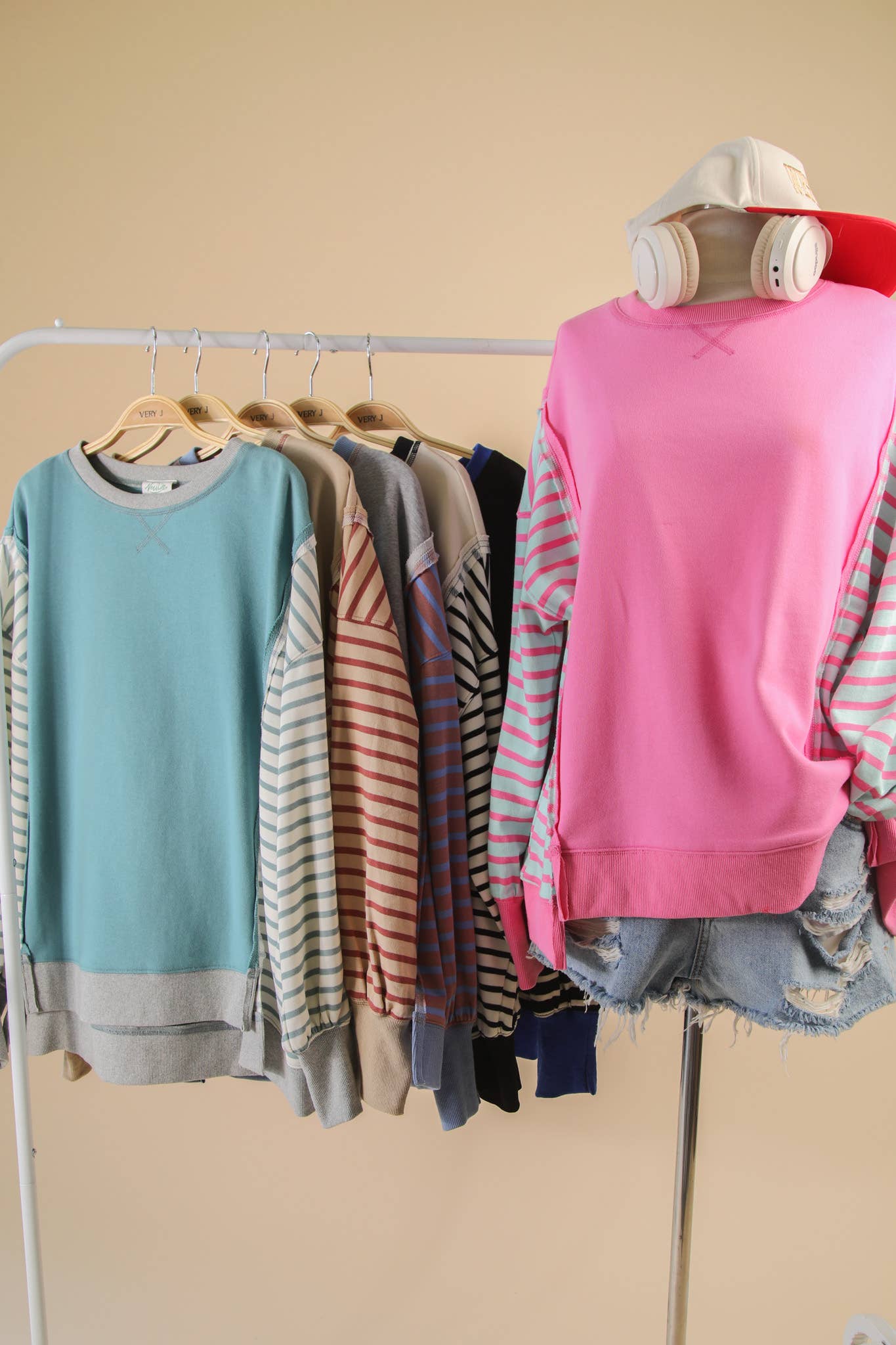 Oversized Striped Casual Knit Top