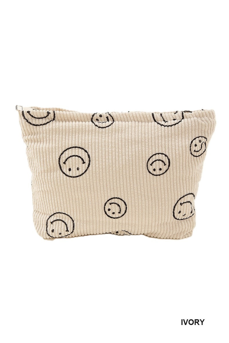 Smiley Corduroy Bag