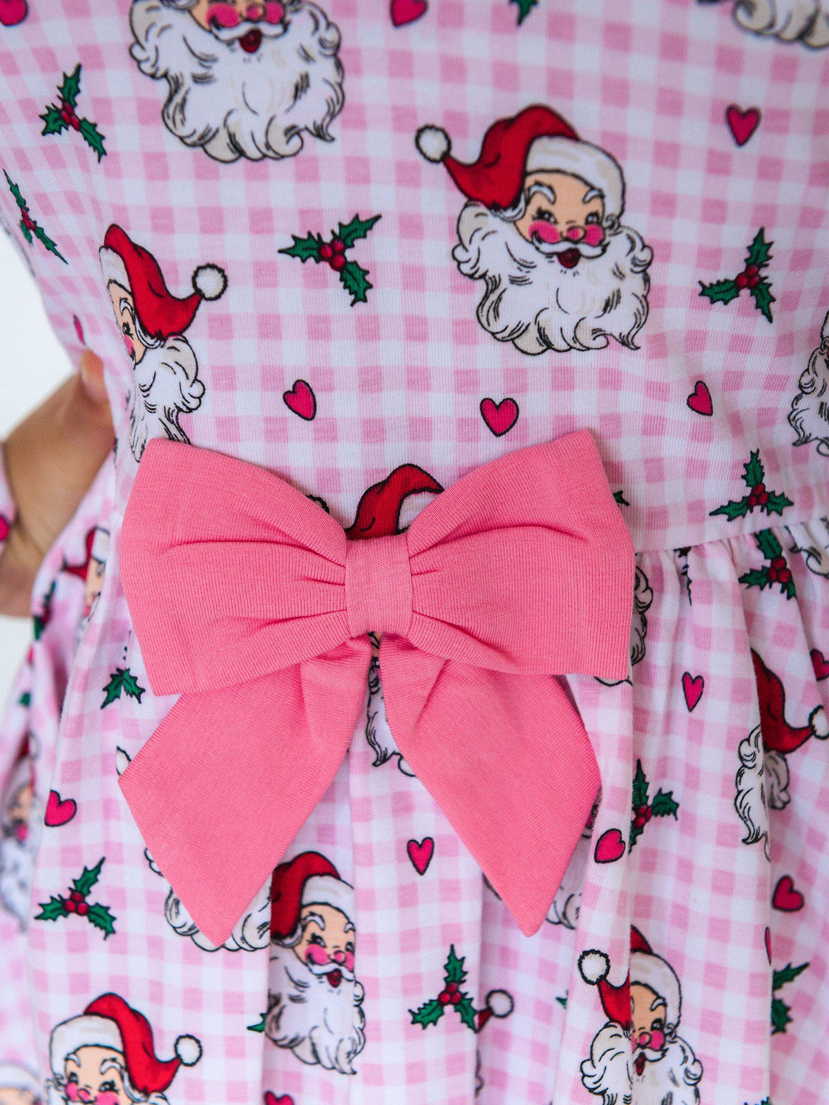 Girls Pink Dear Santa Knit Long Sleeve Twirl Dress