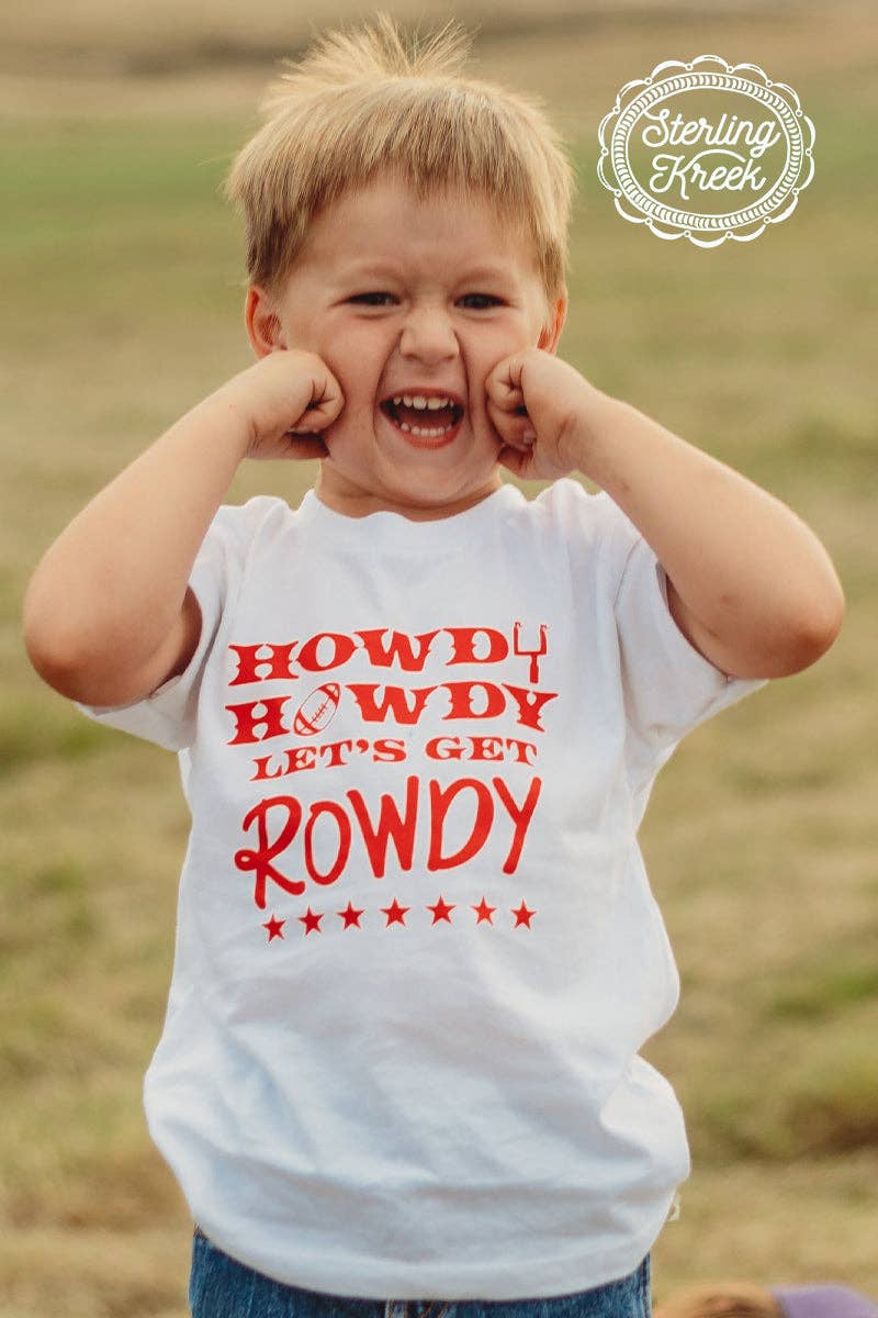 Howdy Howdy Kids Tee White & Red