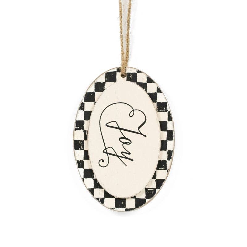 Checkerboard Joy Ornament