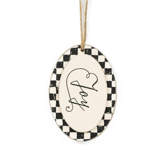 Checkerboard Joy Ornament