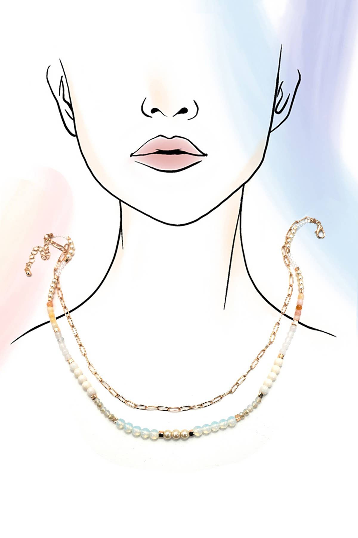 Natural Bead Chain Necklace