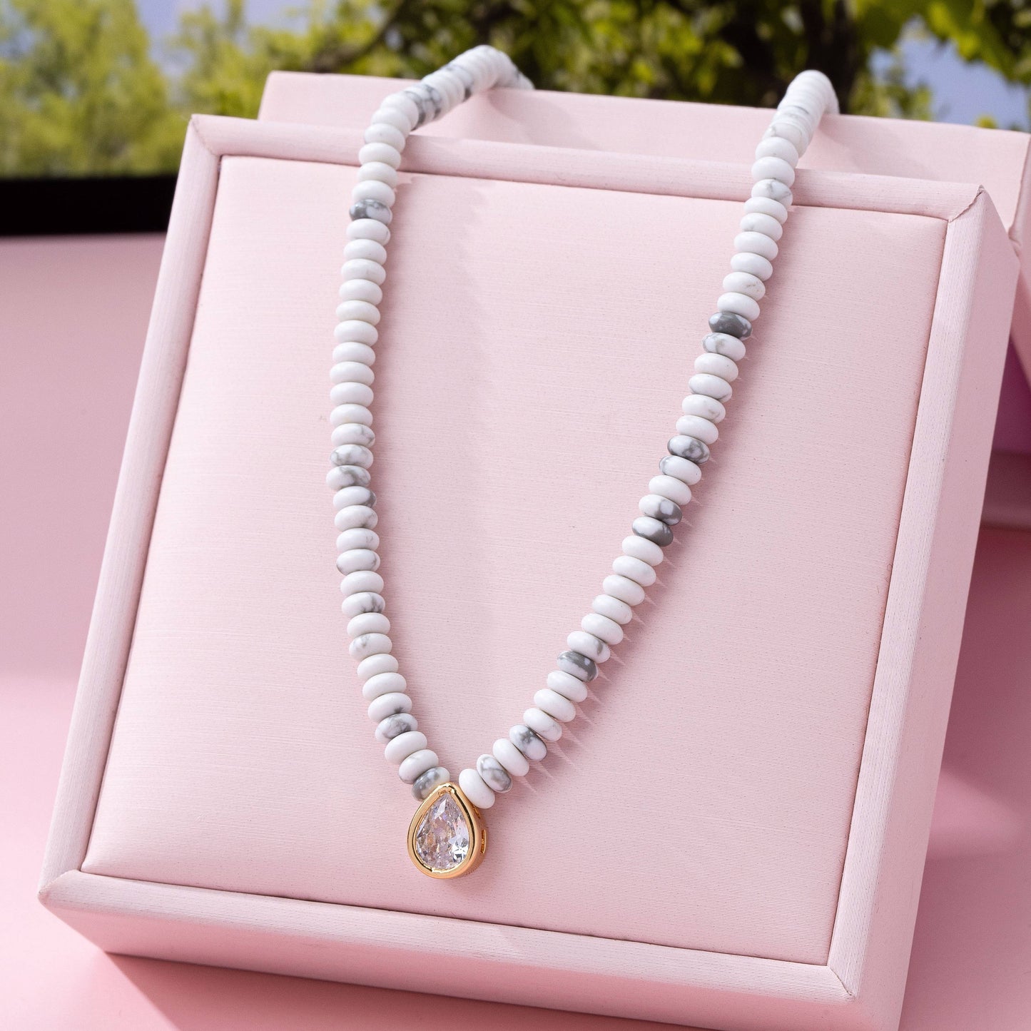 Natural Stone Beaded Necklace