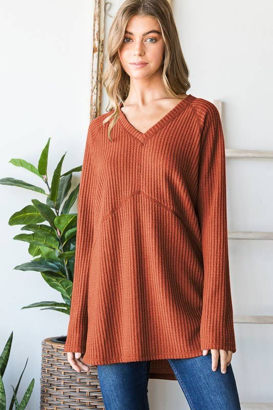Solid Waffle Stitch Top