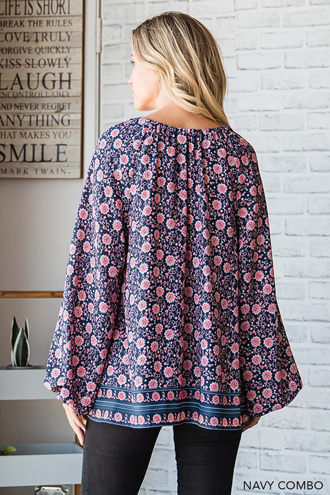 Renea Olive Long Sleeve Top