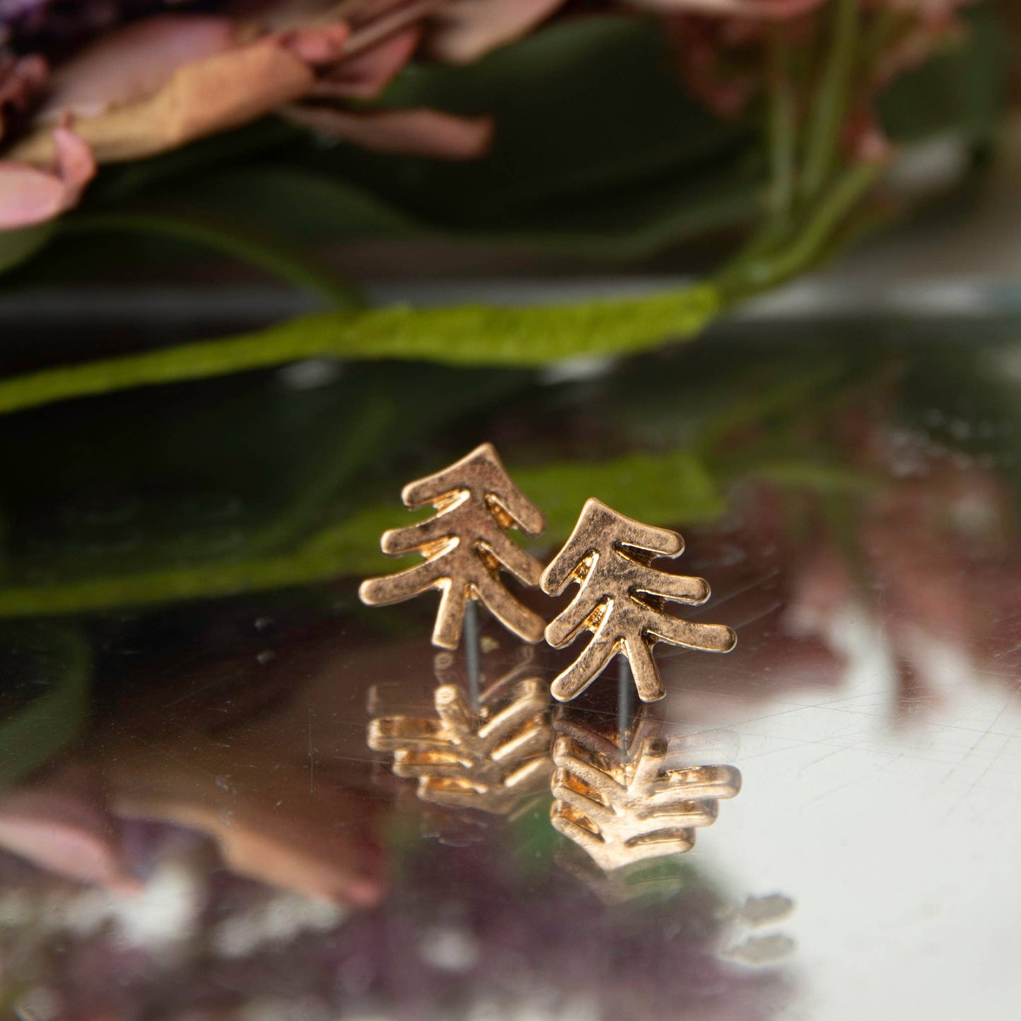 Tree Stud Bud Stud Earrings