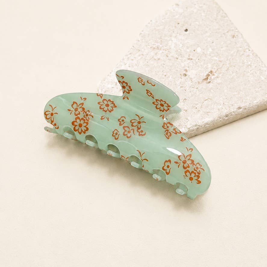 Floral Hair Claw Clip