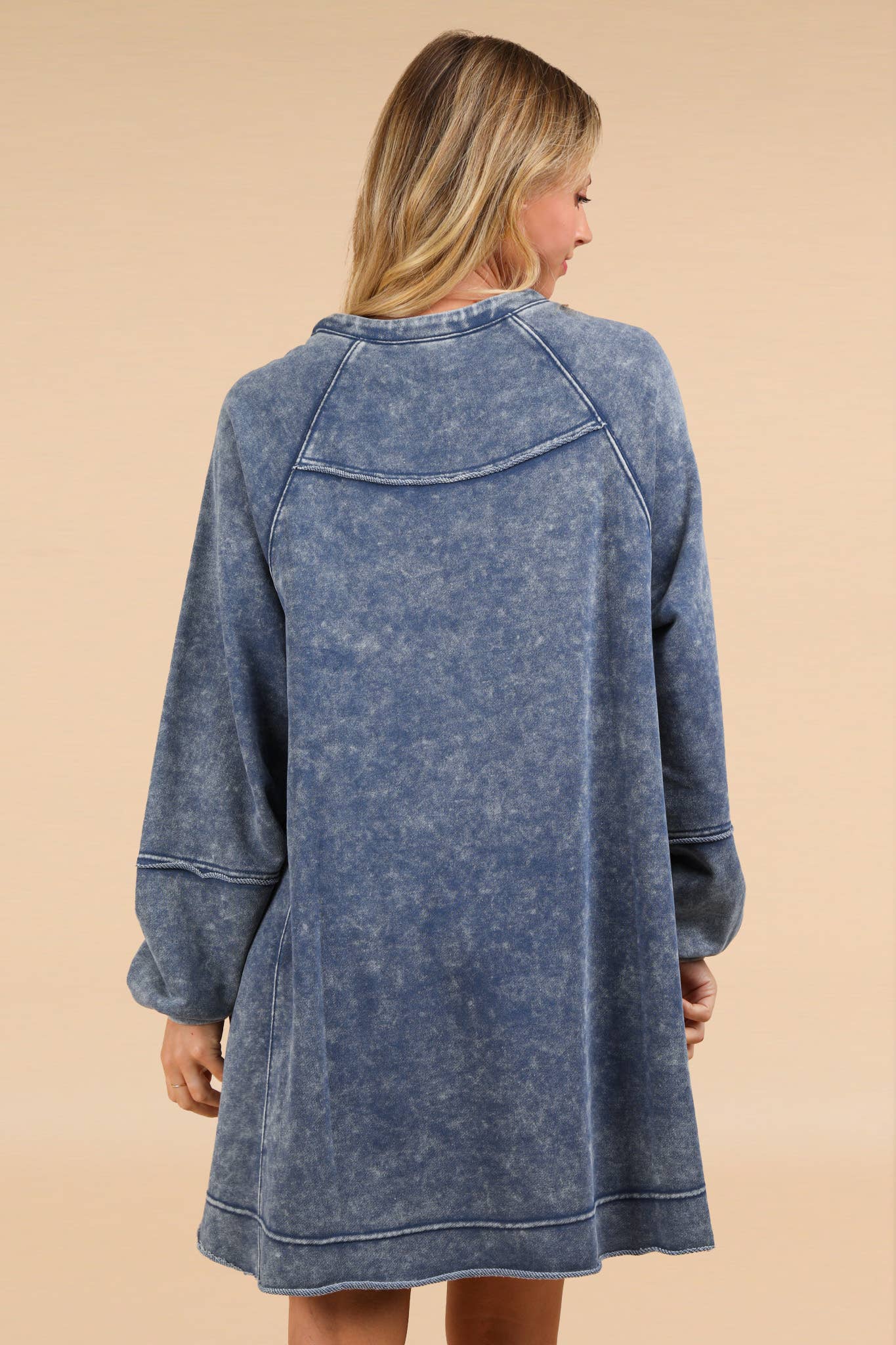 Mineral Washed Oversized Mini Dress