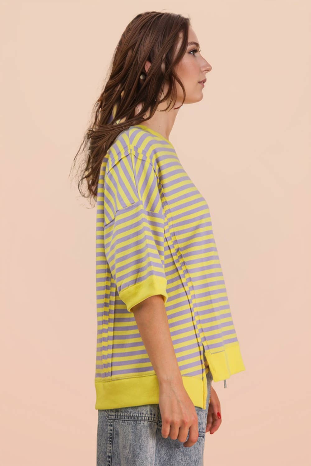 Ava Stripe Casual Knit Top