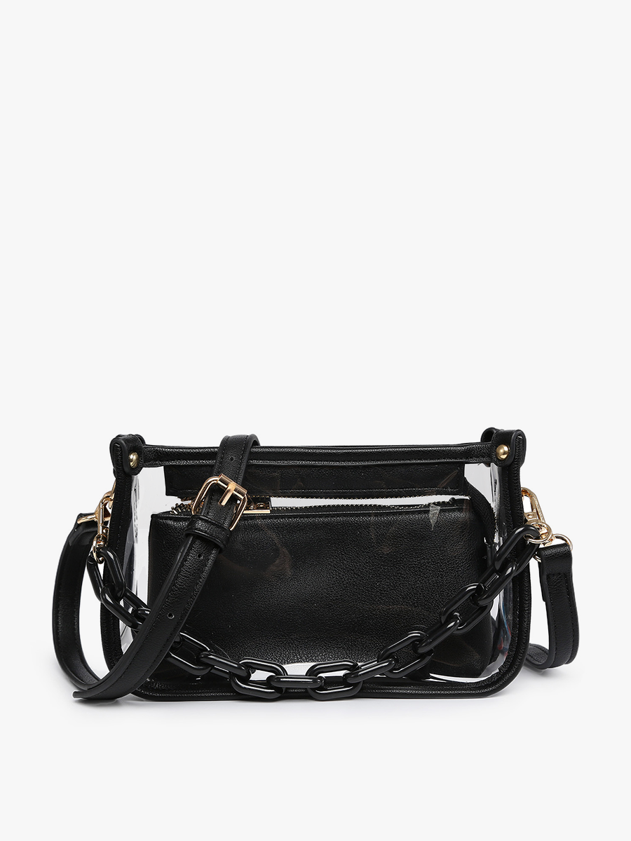 Jessica Stadium Clear Crossbody Bag – Chain Strap