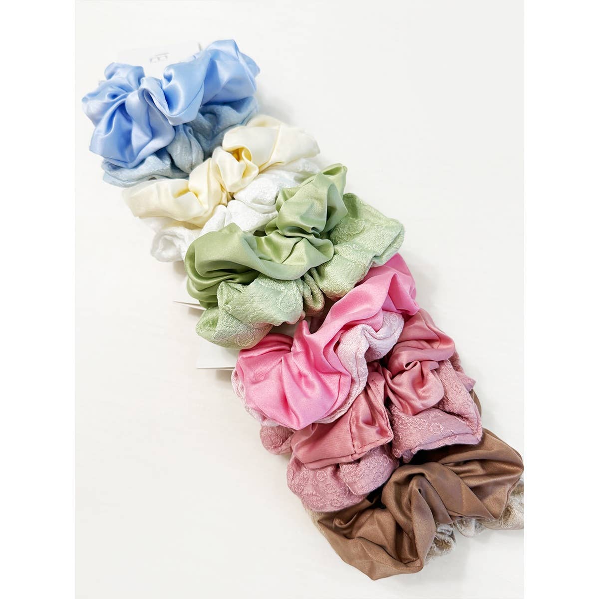 Duo Satin and Textured Scrunchie Set