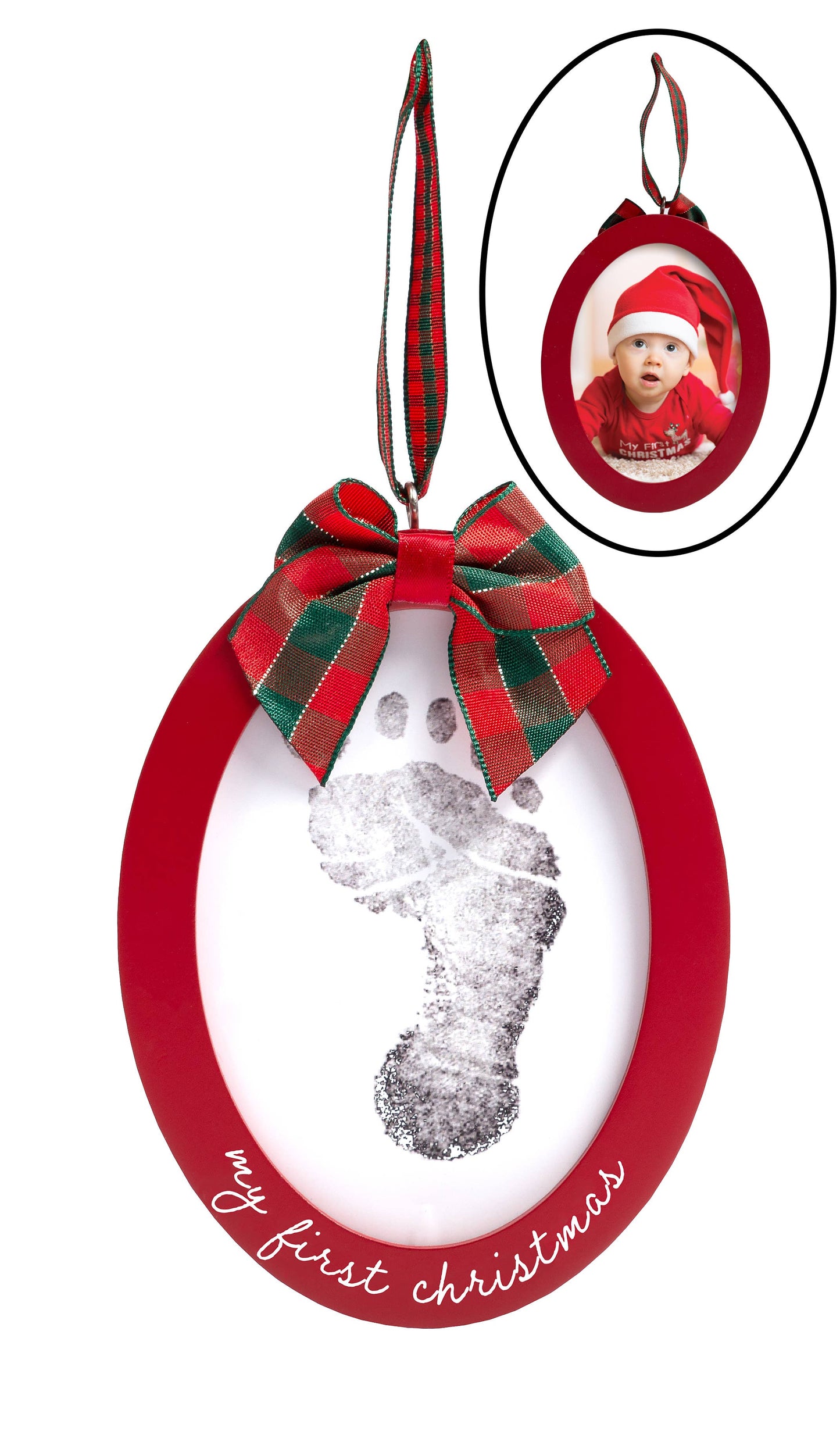 My First Babyprints Double-Sided Picture Christmas Ornament