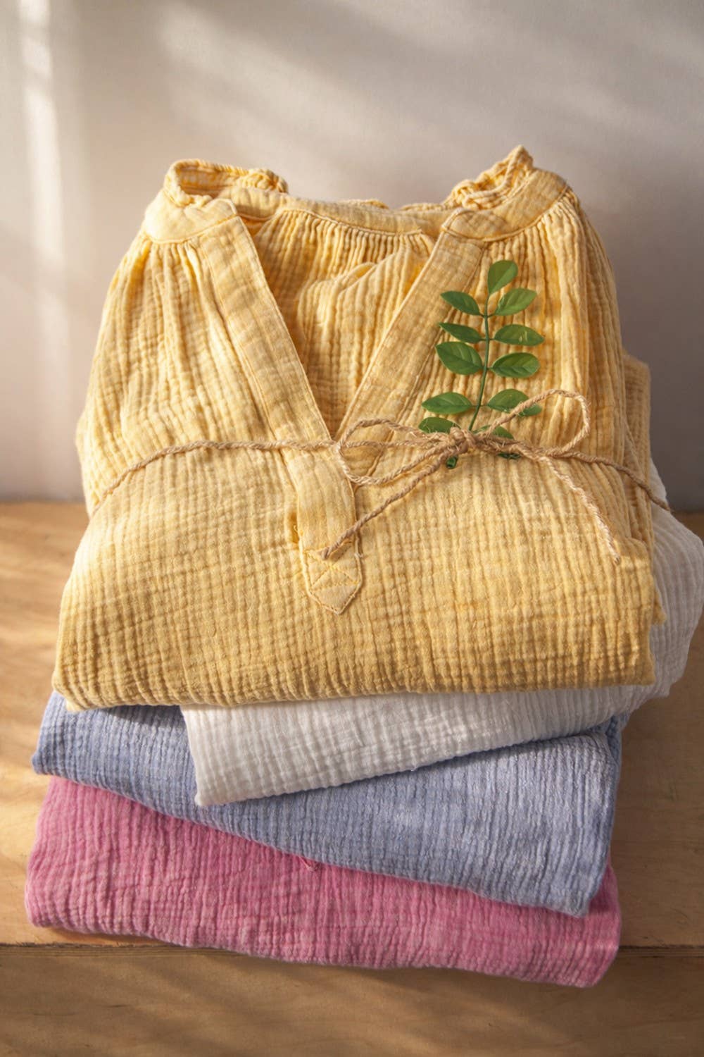 Mineral Washed Gauze Top