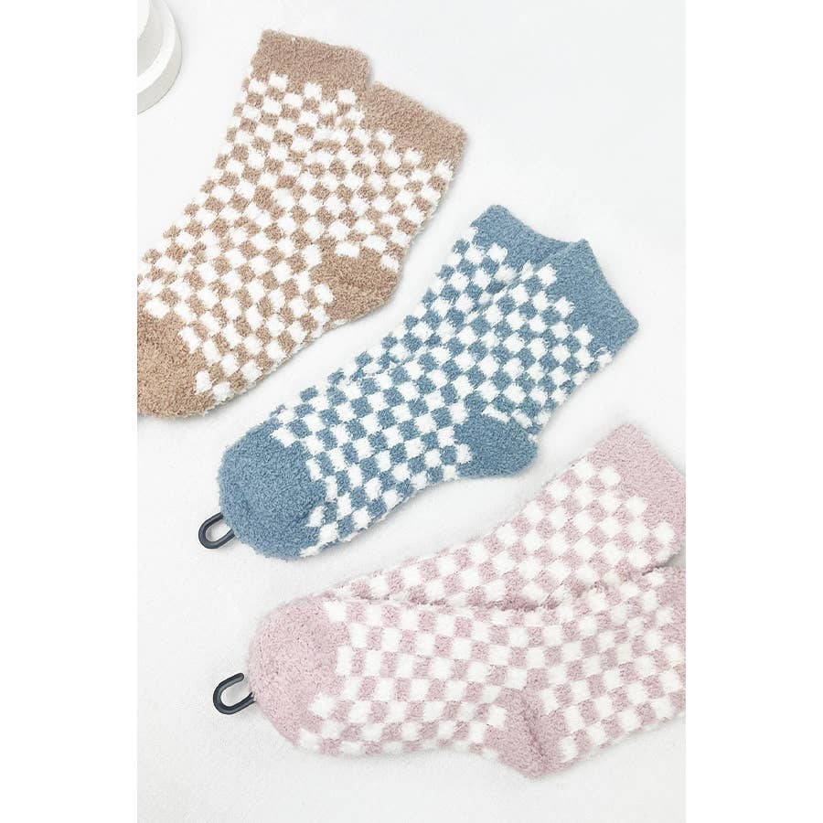 Checker Fleece Socks