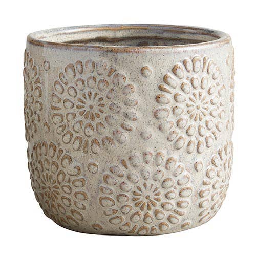 Flower Embossed Pot