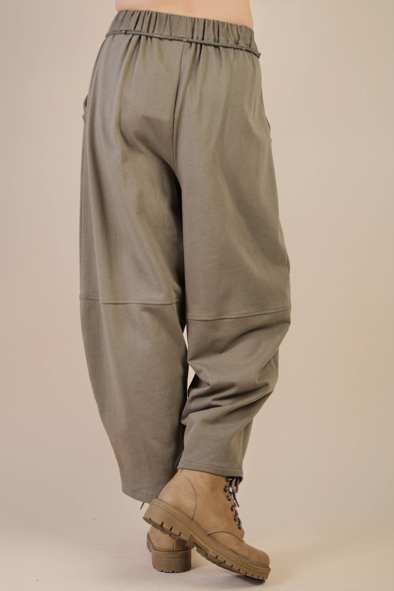 Braid Waist Strip Barrel Pants