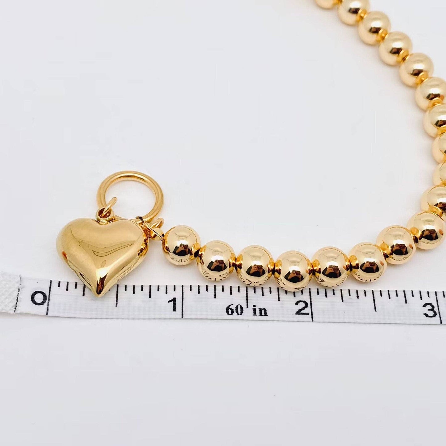 Heart Charm 18K Gold Plated Chain Bracelet