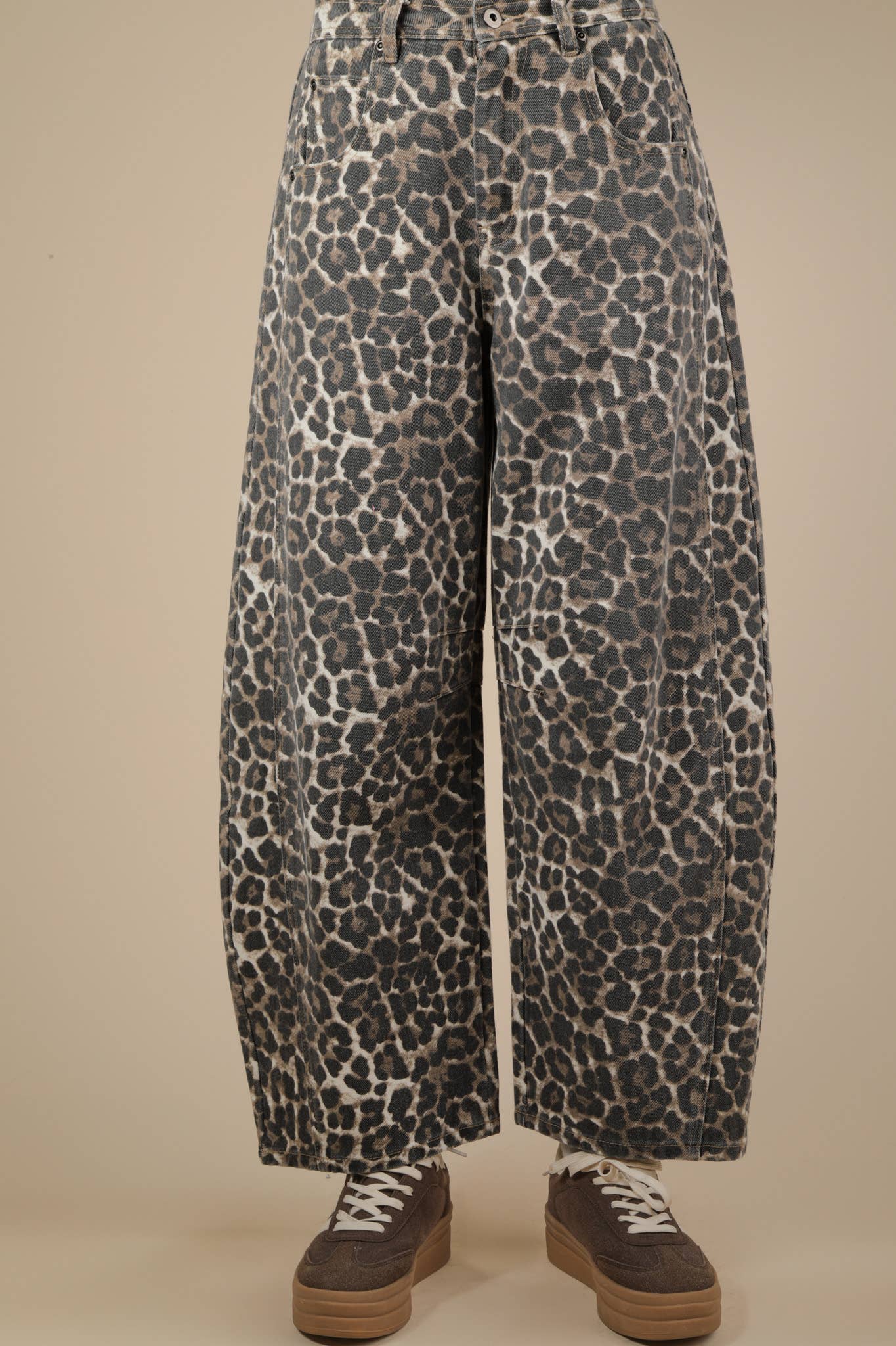 Leopard Barrel Pants