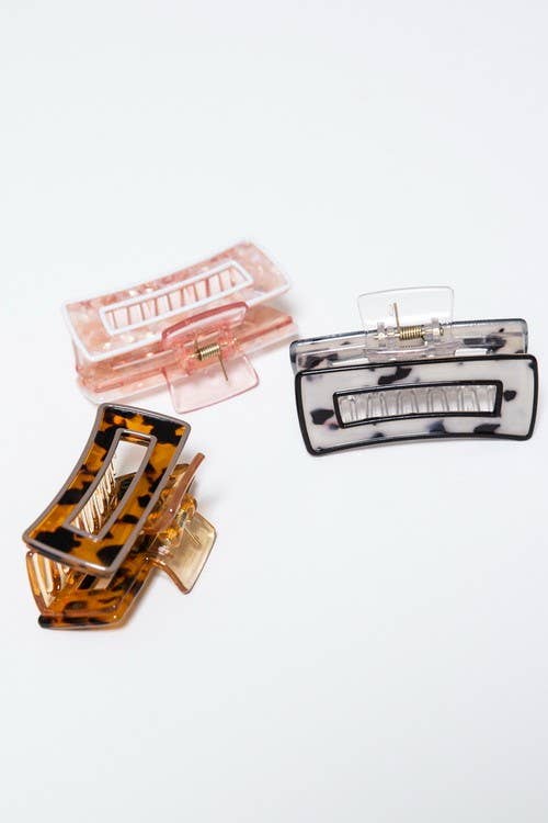 Tortoise Acetate Hair Claw Clip