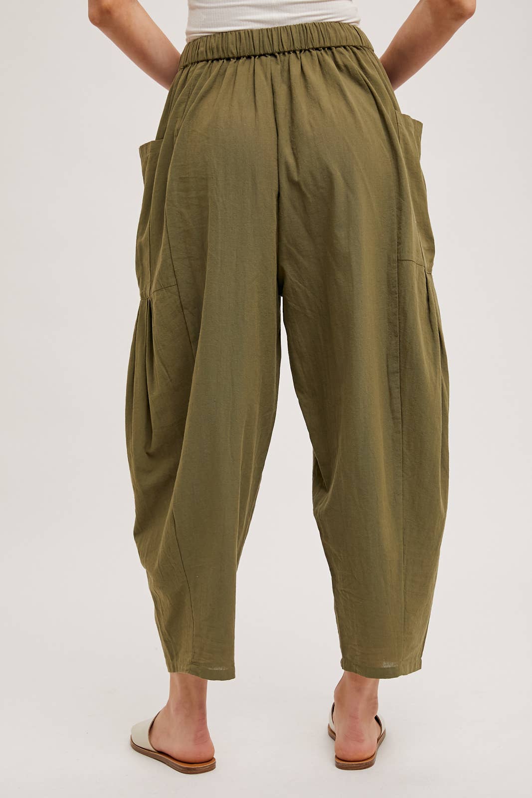 Linen Blend Wide Leg Pants