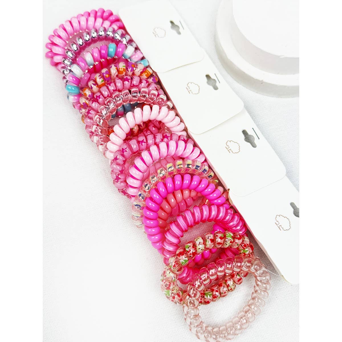 Hot Pink Spiral Hair Ties