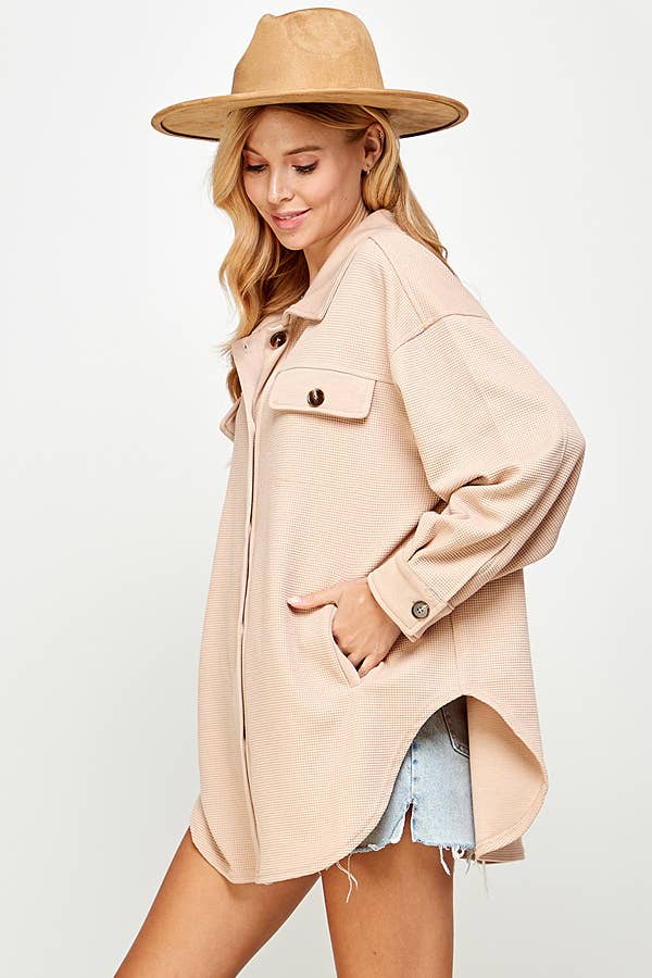 Waffle Scuba Shacket