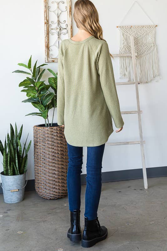 Solid Waffle Stitch Top