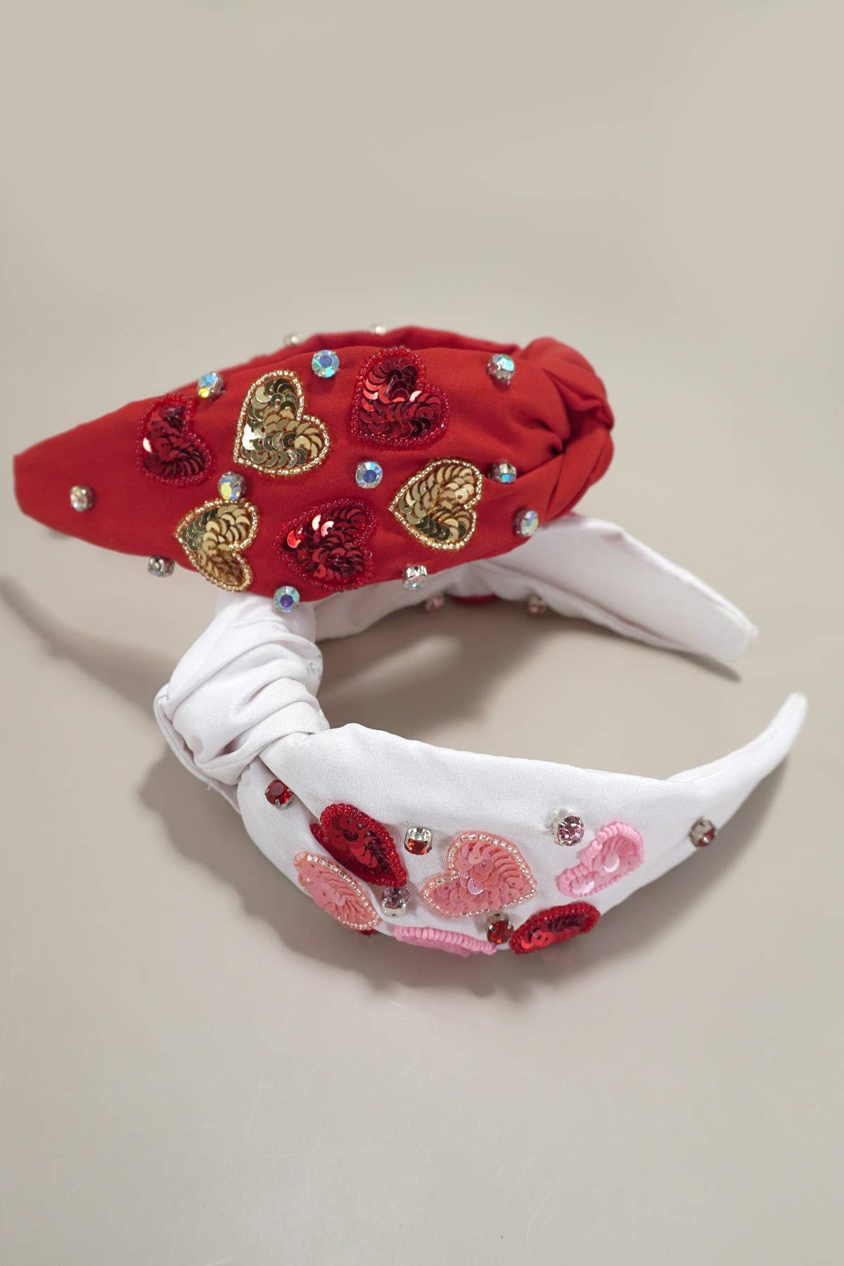 Valentine Sequin Hearts Headband