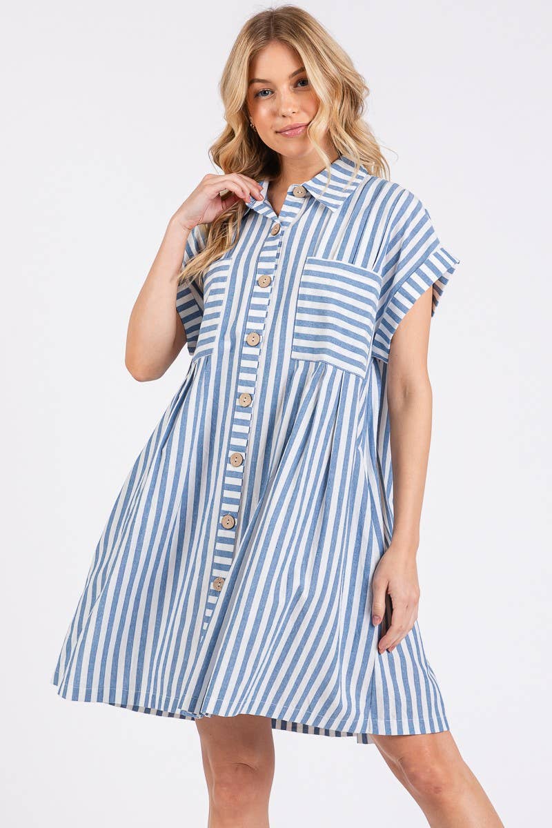 Cotton Striped Dress