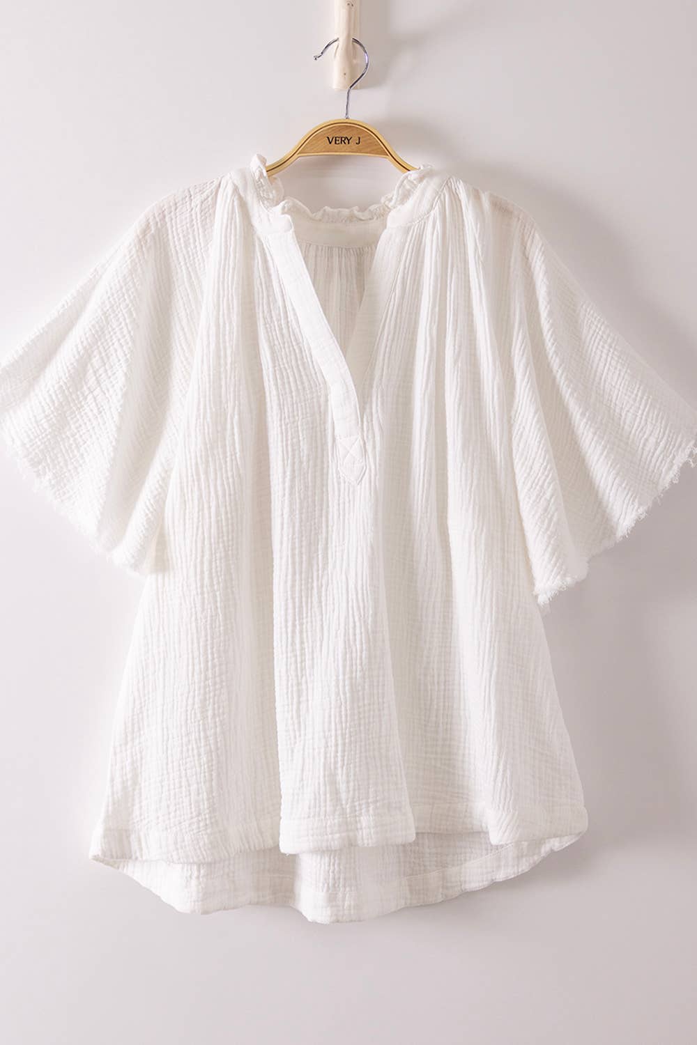 Mineral Washed Gauze Top