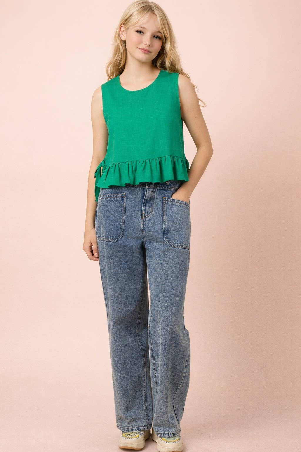 Olivia Side Tie Dot Top