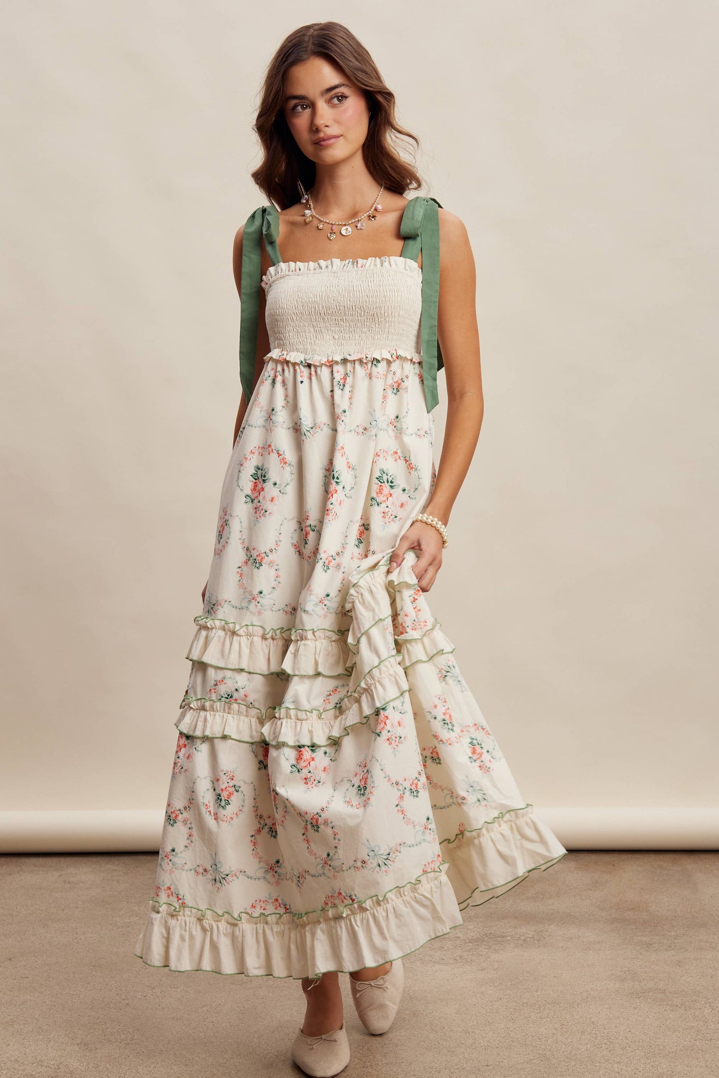 Tea Party Floral Midi Dress