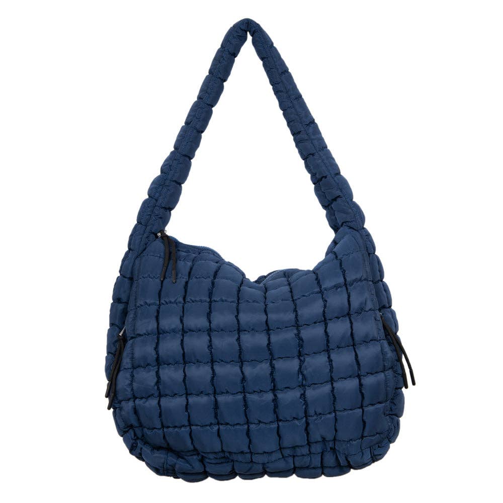 Navy Oversized Quilted Bag