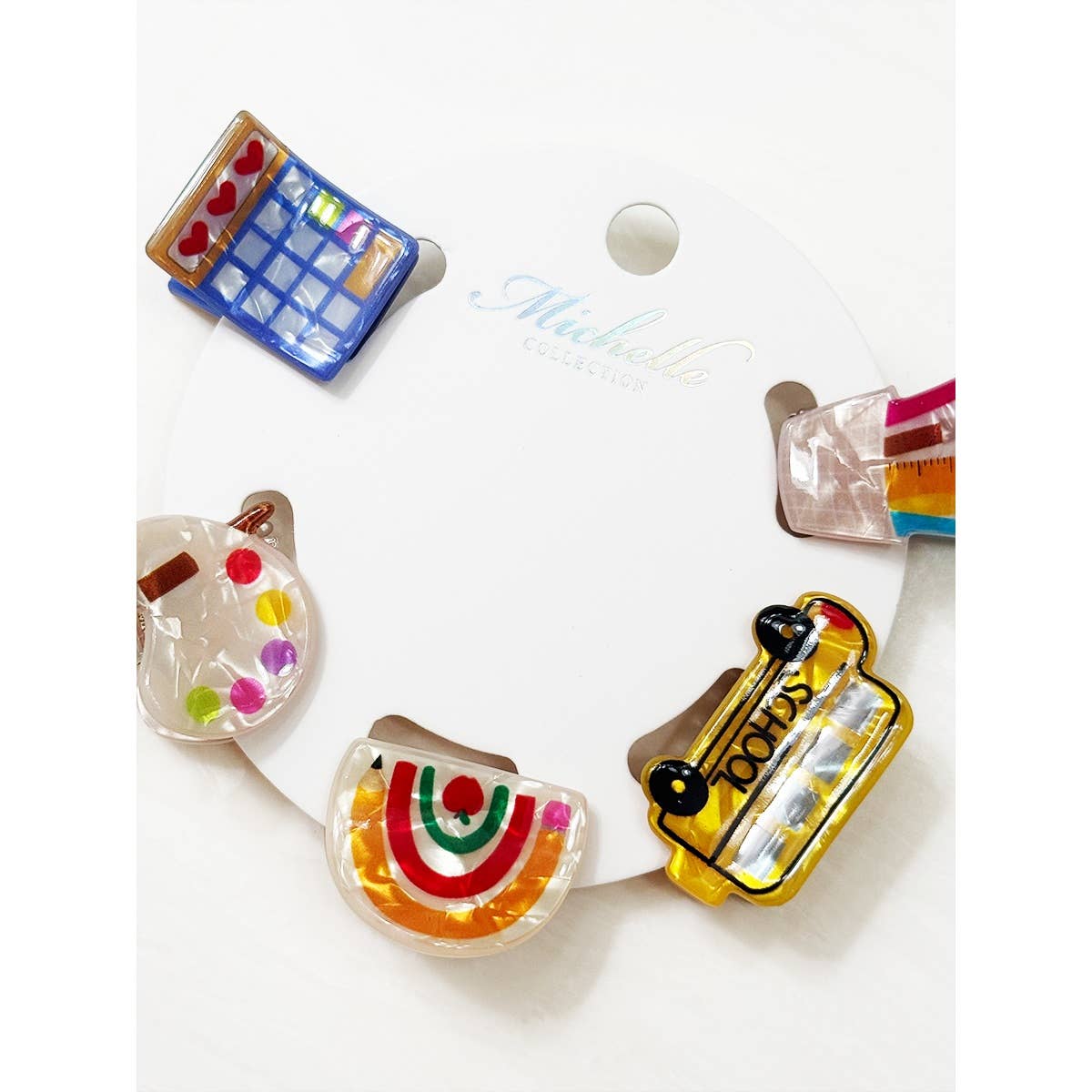 School Theme Mini Hair Claw Clip