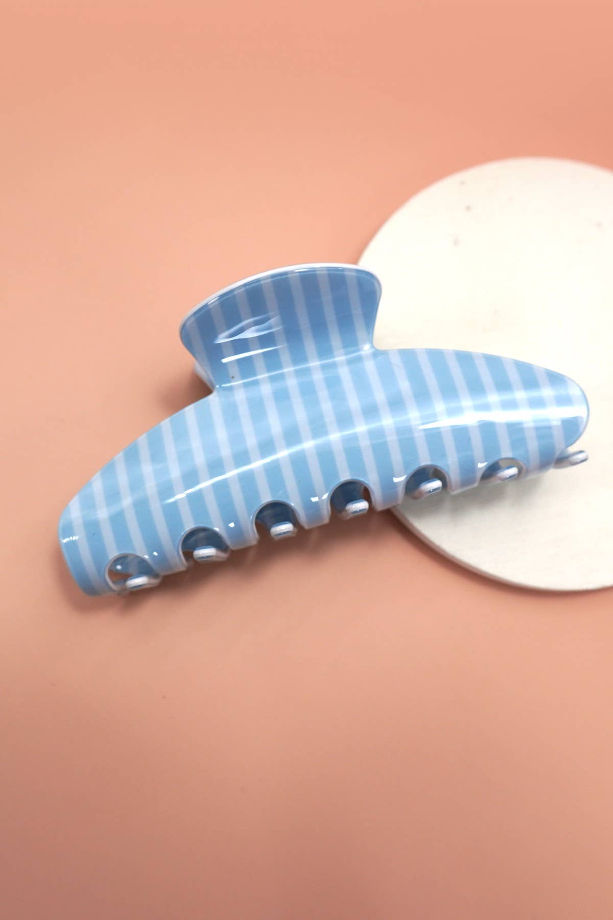 Jumbo Stripe Plaid Claw Clip