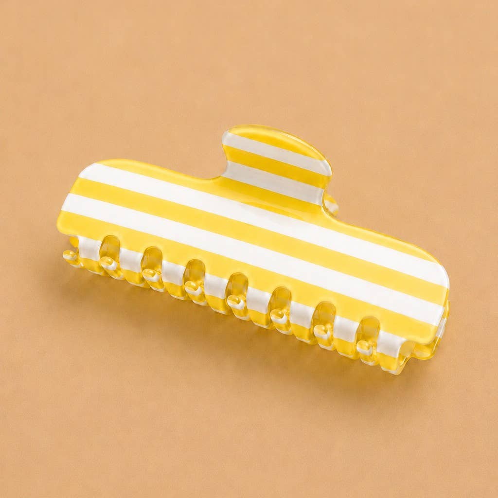 Retro Striped Claw Clip