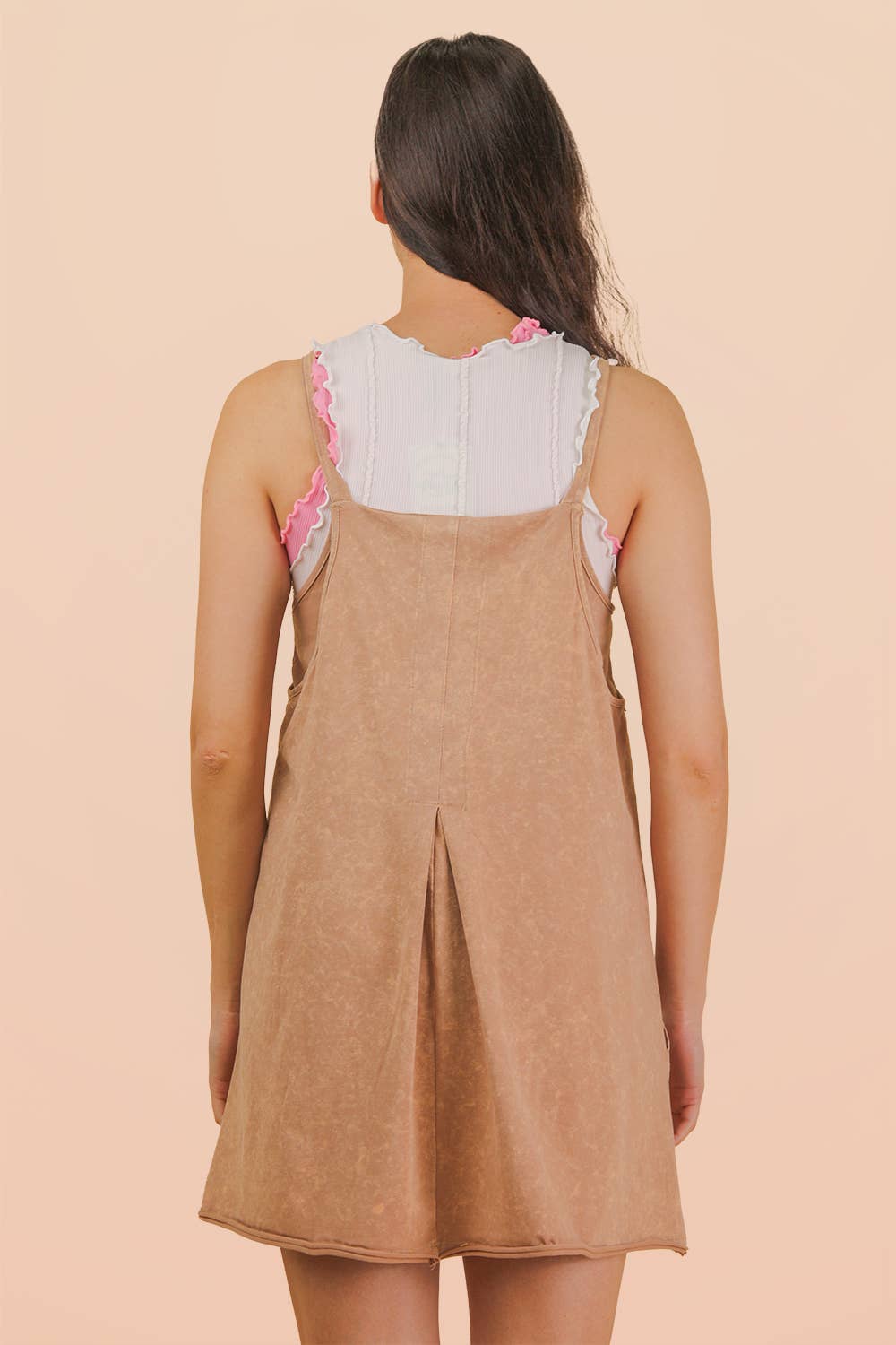 Mineral Washed Dress with Shorts Inside 