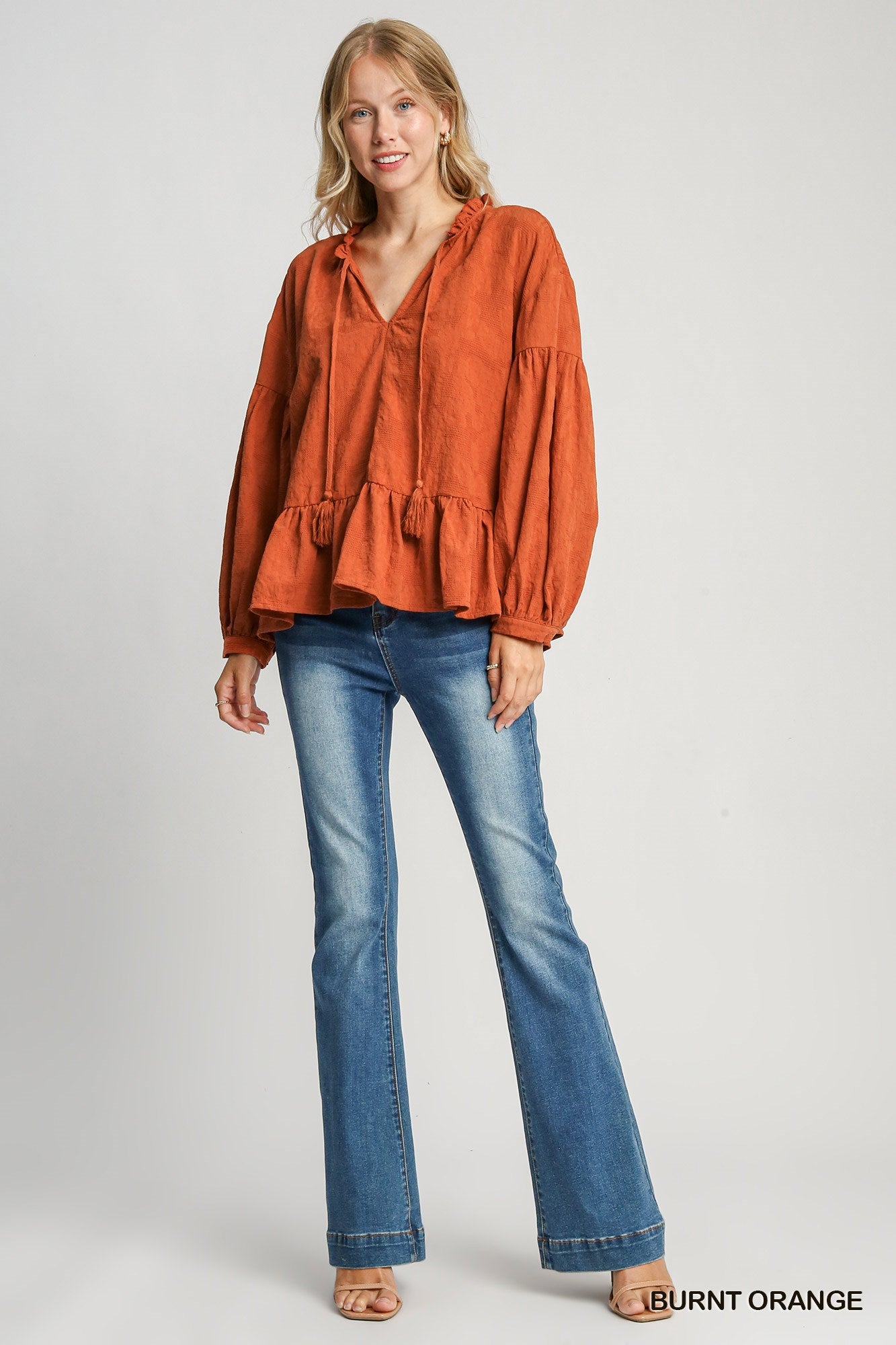 Willow Textured Ruffle Top