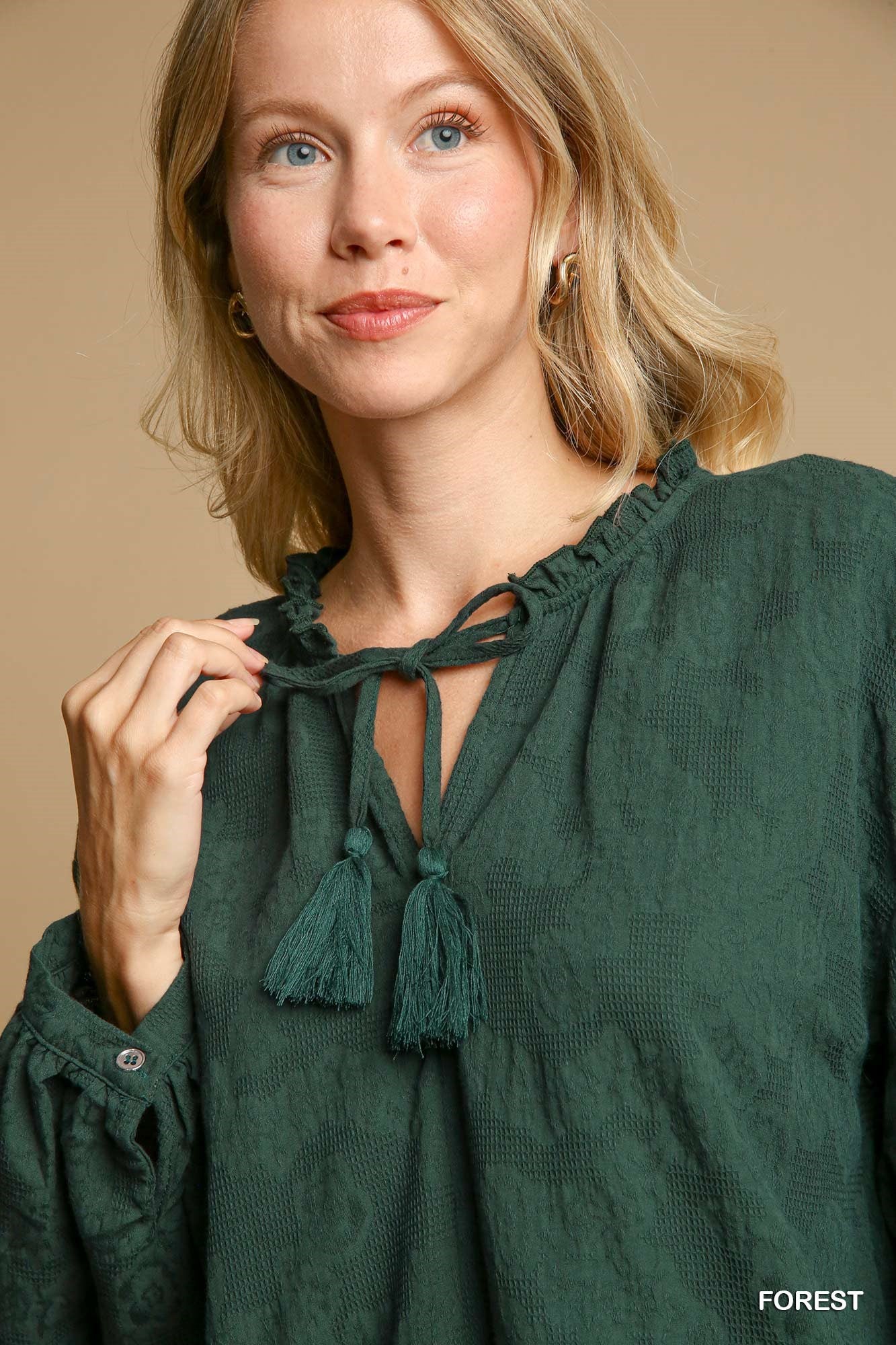 Willow Textured Ruffle Top