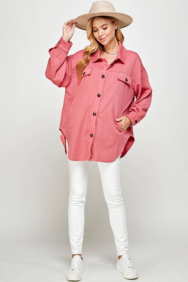Waffle Scuba Shacket