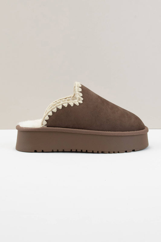 Crochet Edge Platform Slipper