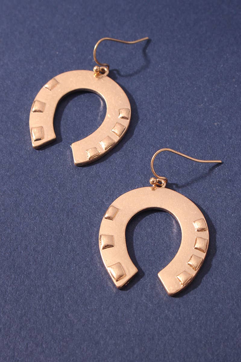 Western Horseshoe Drop Earrings