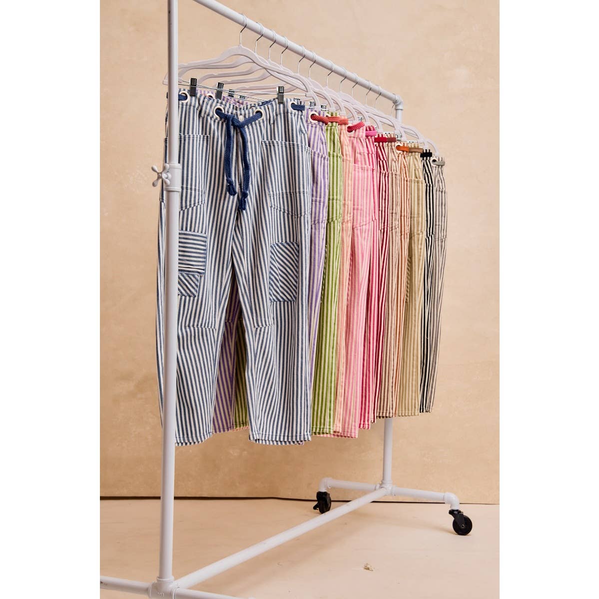 Striped Twill Pants