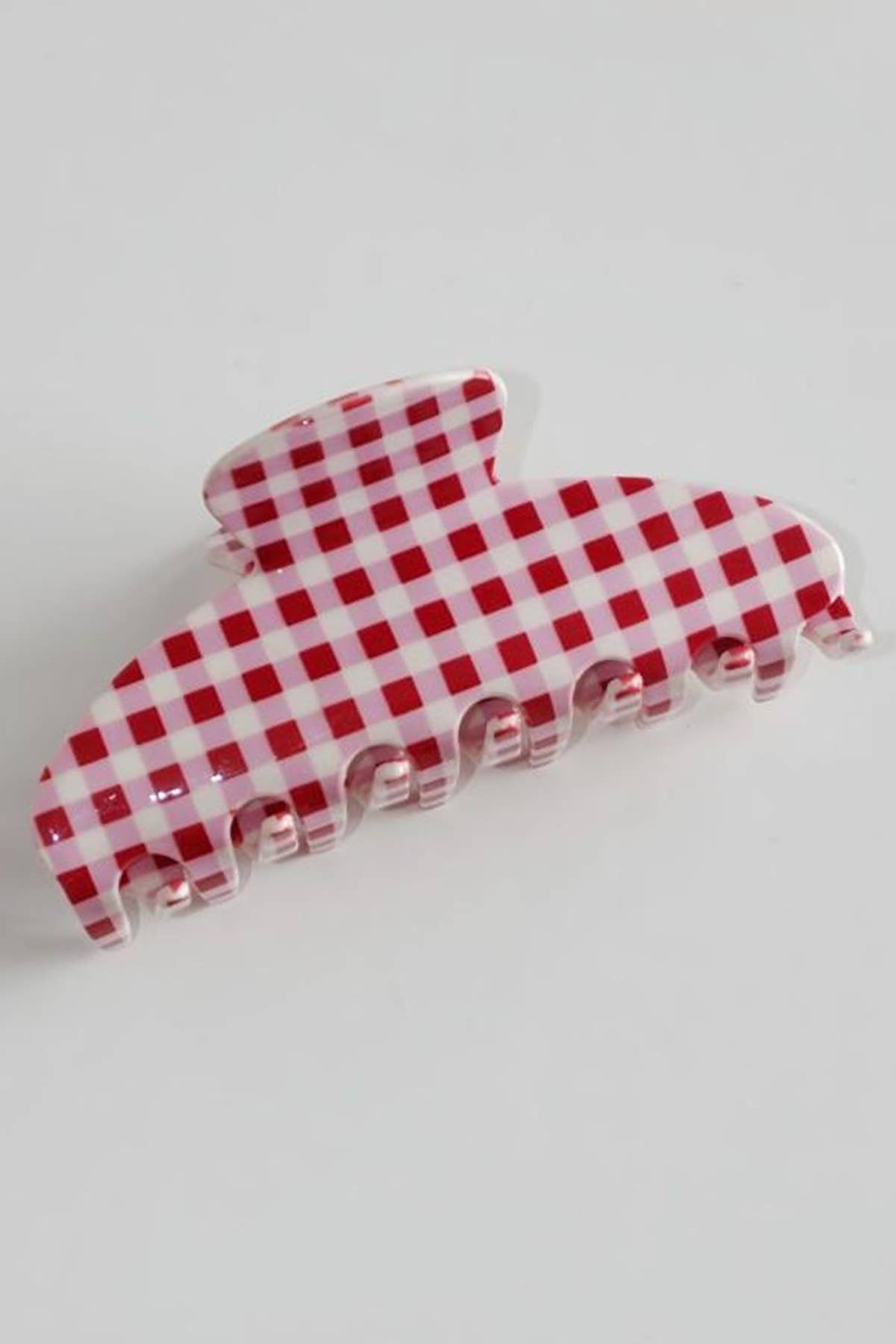 Jumbo Stripe Plaid Claw Clip