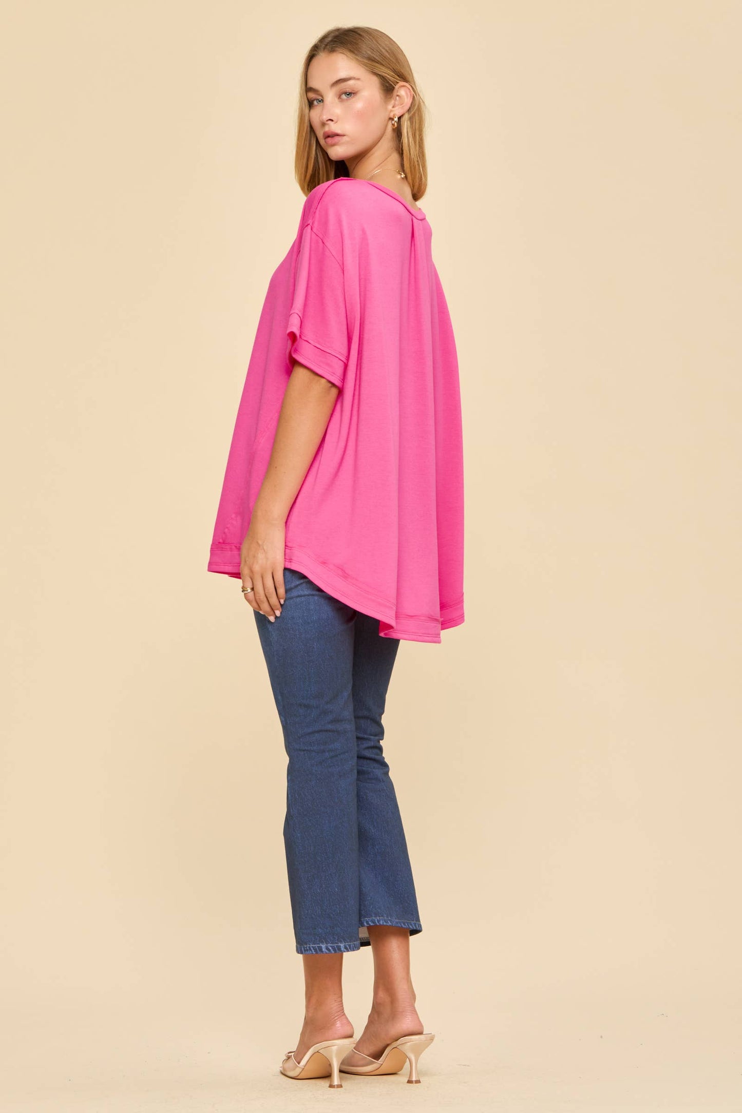 Textured Terry Knit Top
