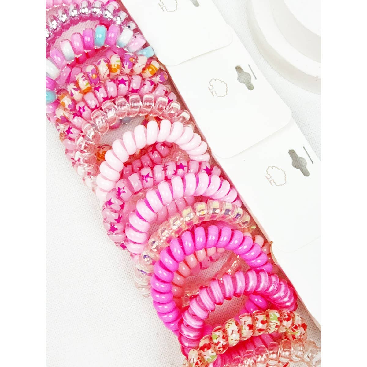 Hot Pink Spiral Hair Ties