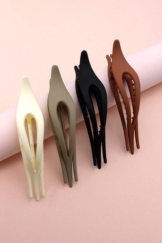 Slim Flat Hair Claw Clips