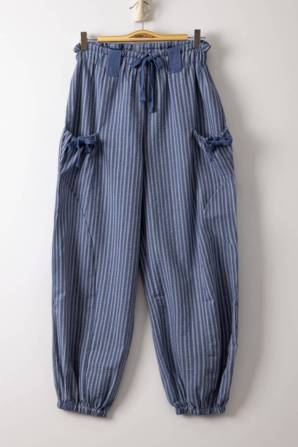 Stripe Textured Woven Pants