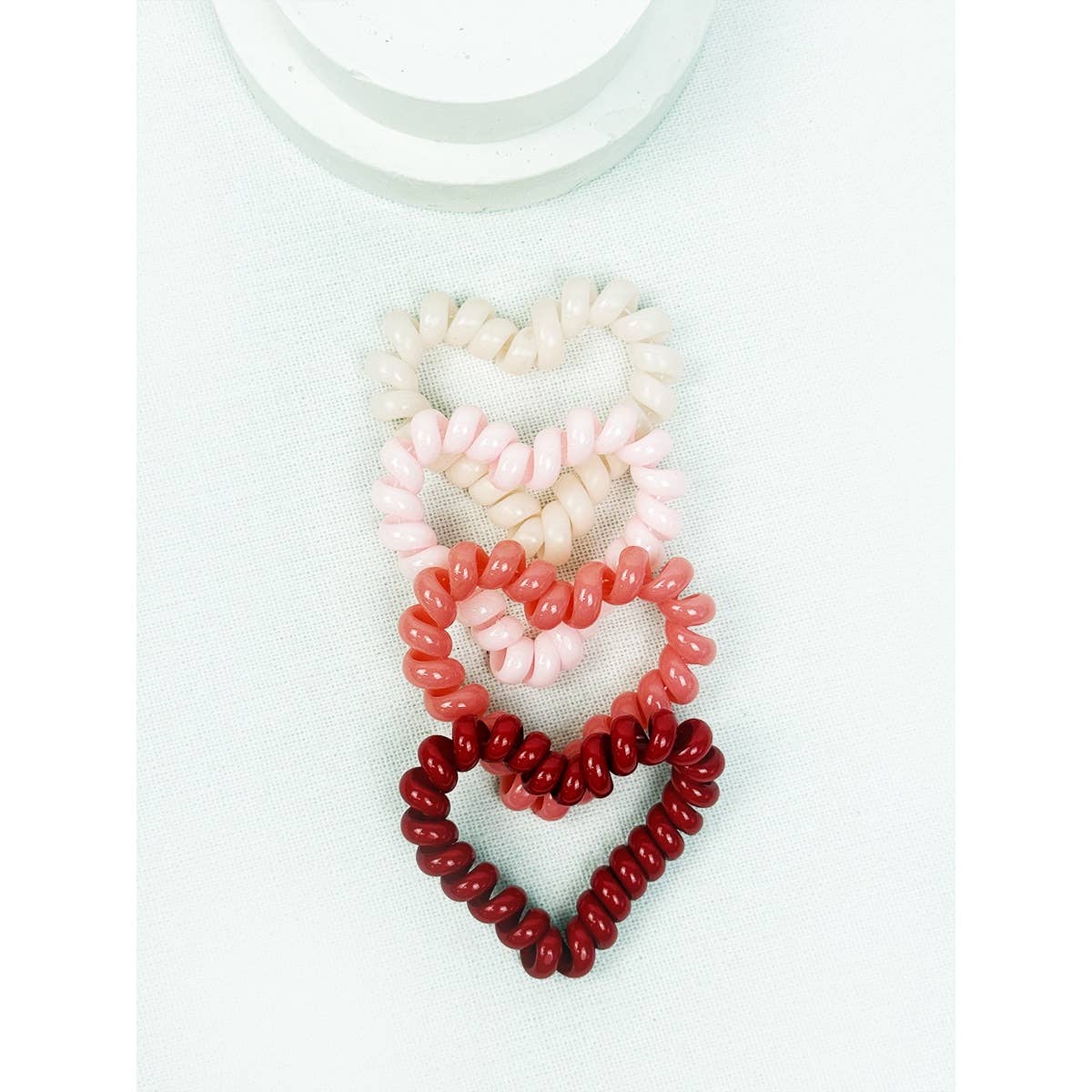 Heart Spiral Hair Tie Set